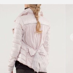 Lululemon Women's Light Pink Jacket with Bow Detail, size 4